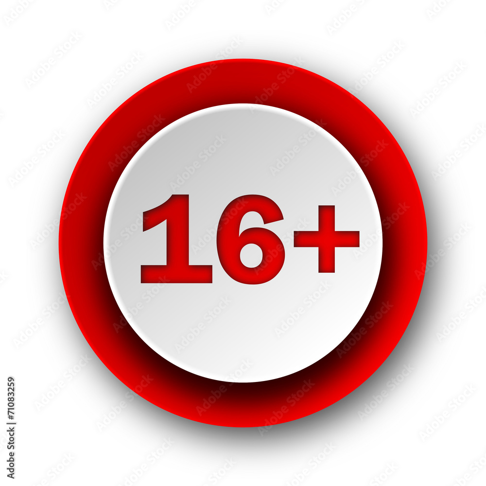 adults red modern web icon on white background adults red modern web icon on white background