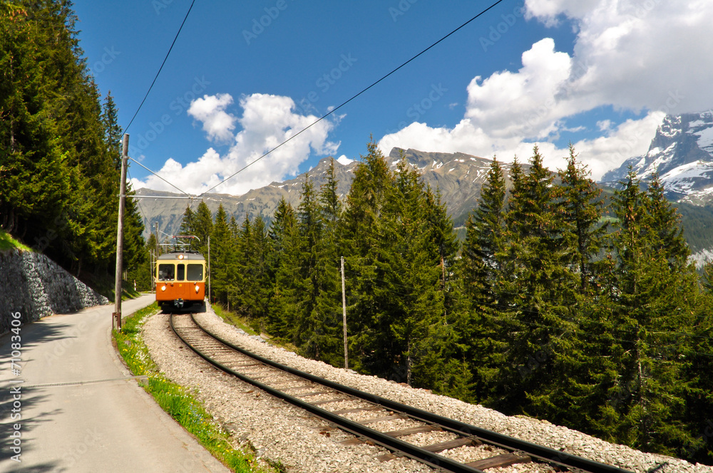 Famous Jungfrau Bahn with Beautiful Mountain View