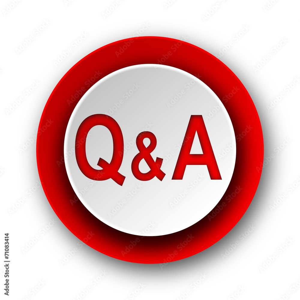 question answer red modern web icon on white background question answer red modern web icon on white background