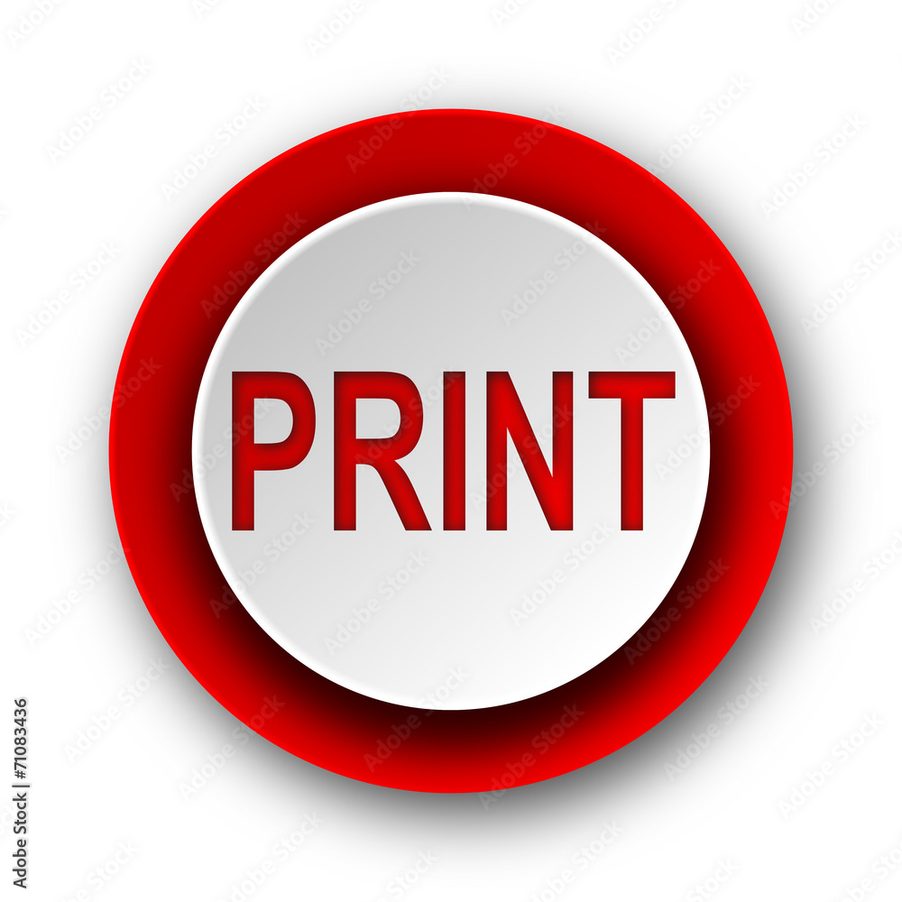 print red modern web icon on white background print red modern web icon on white background