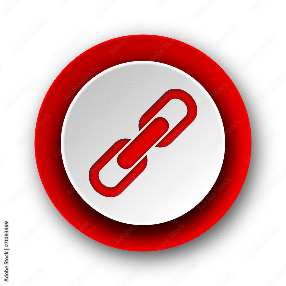 link red modern web icon on white background link red modern web icon on white background