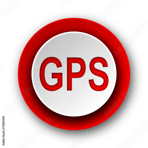 Free Download gps red modern web icon on white background - GFXLoad