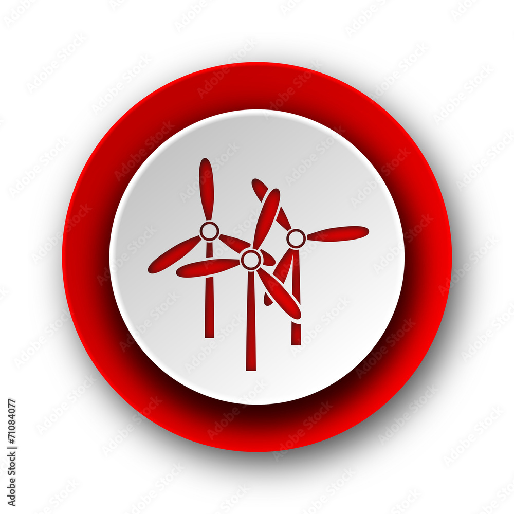 windmill red modern web icon on white background windmill red modern web icon on white background