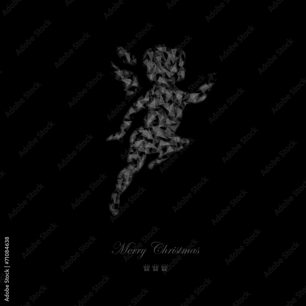 Abstract Christmas angel made from lighting triangles Abstract Christmas angel made from lighting triangles
