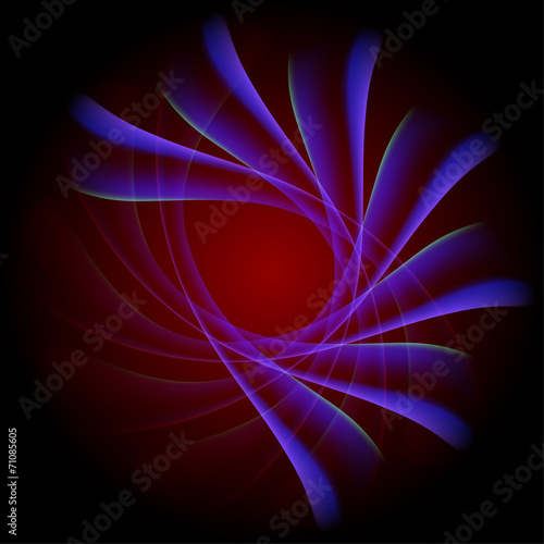 Blue radial background on dark red background