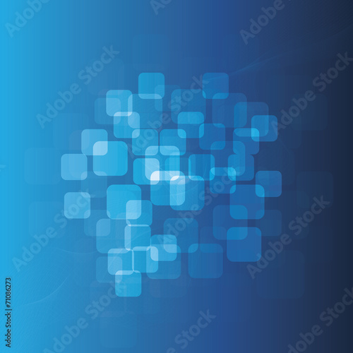 Transparent Squares On Blue Background