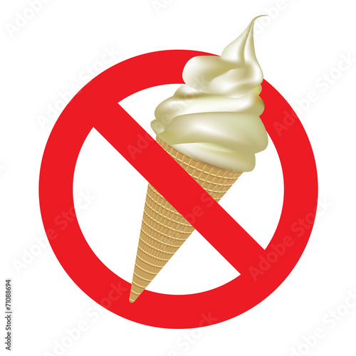 No ice cream sign