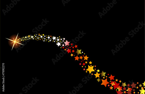 blazing comet shooting star vector illustration