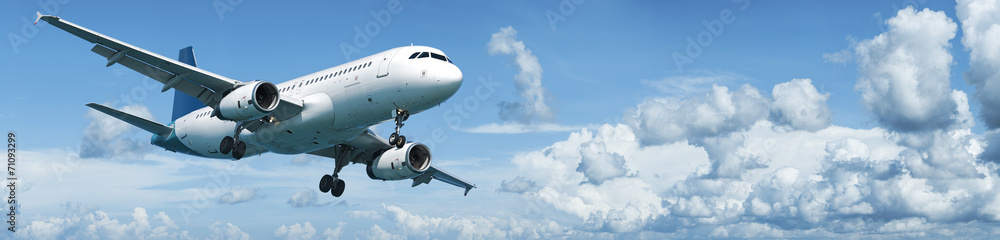 Fototapeta premium Samolot odrzutowy w locie