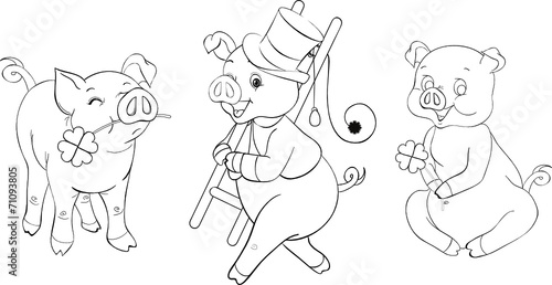 Schweinebande Ausmalbild