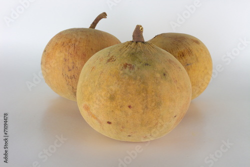santol fruit yellow isolated object