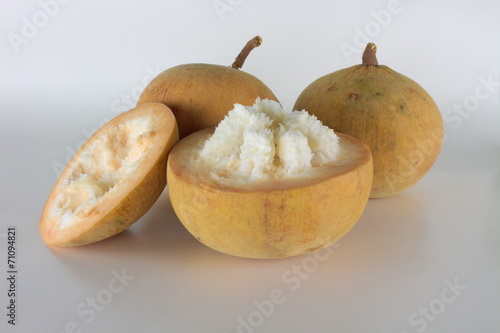 santol fruit yellow isolated object