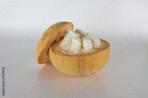 santol fruit yellow isolated object