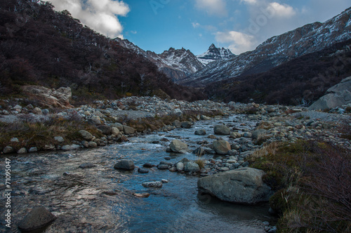 Water flowing in the Fitz Roy trail, Argentina