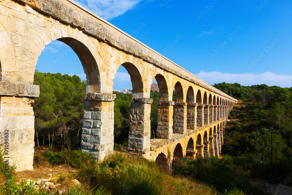 Roman aqueduct in  Tarragona