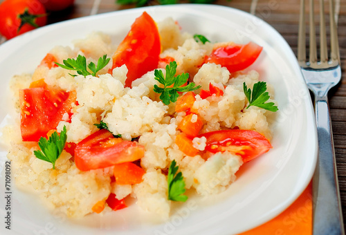 Risotto with vegetable