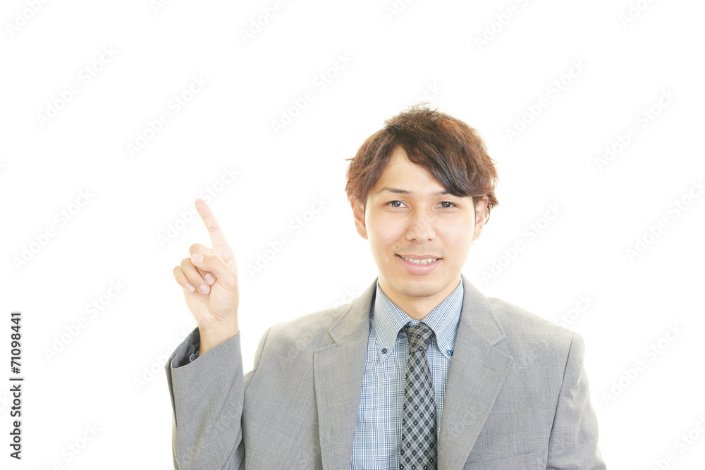 笑顔のビジネスマン 笑顔のビジネスマン