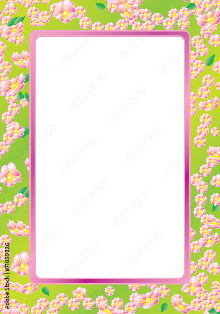 Floral frame, sample for your text