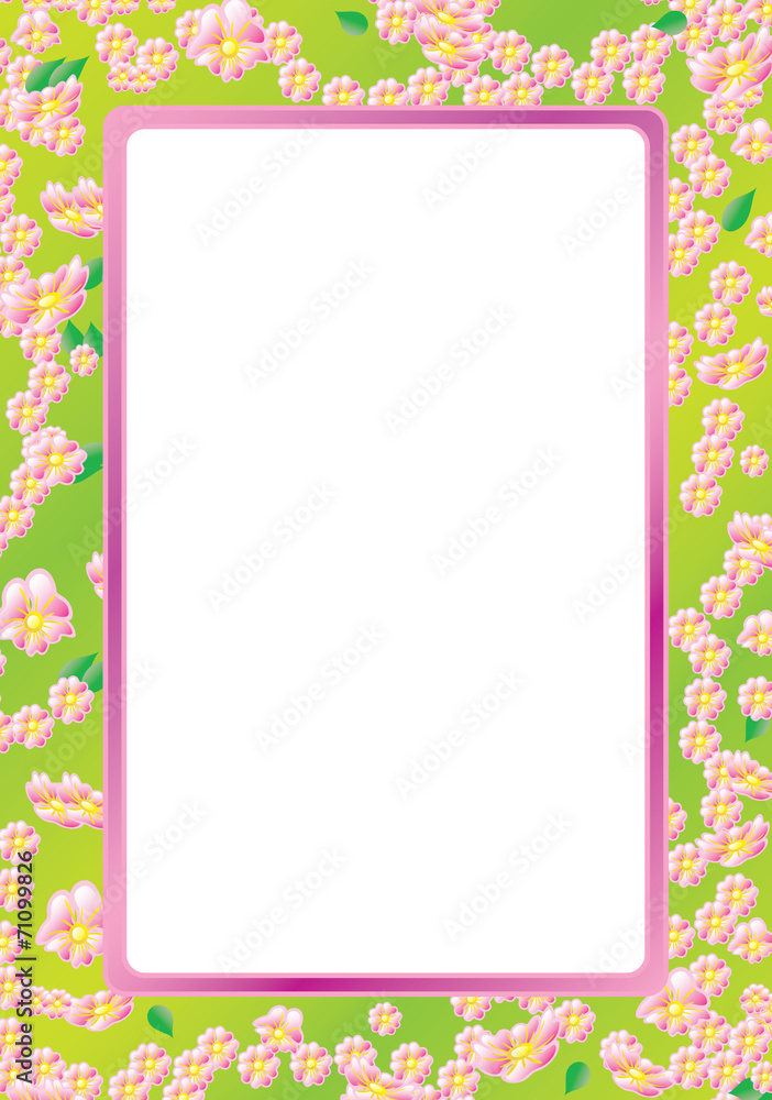 Floral frame, sample for your text Floral frame, sample for your text