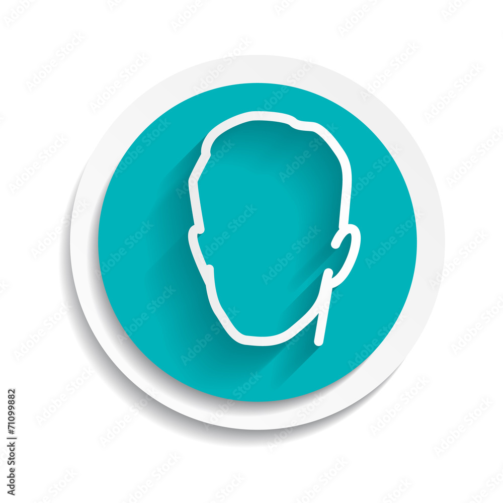 Head icon isolated on white background Head icon isolated on white background