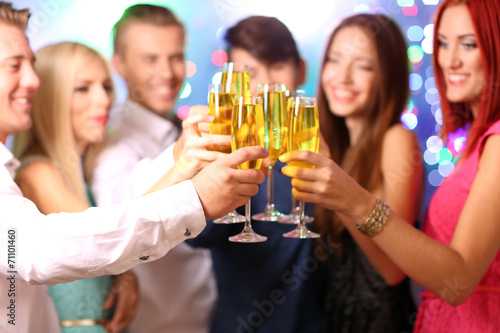 Young people dancing at party