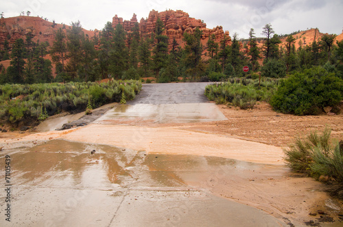 Flash flood at Red Canyon Utah