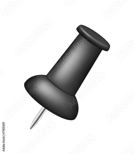 Push pin in black design