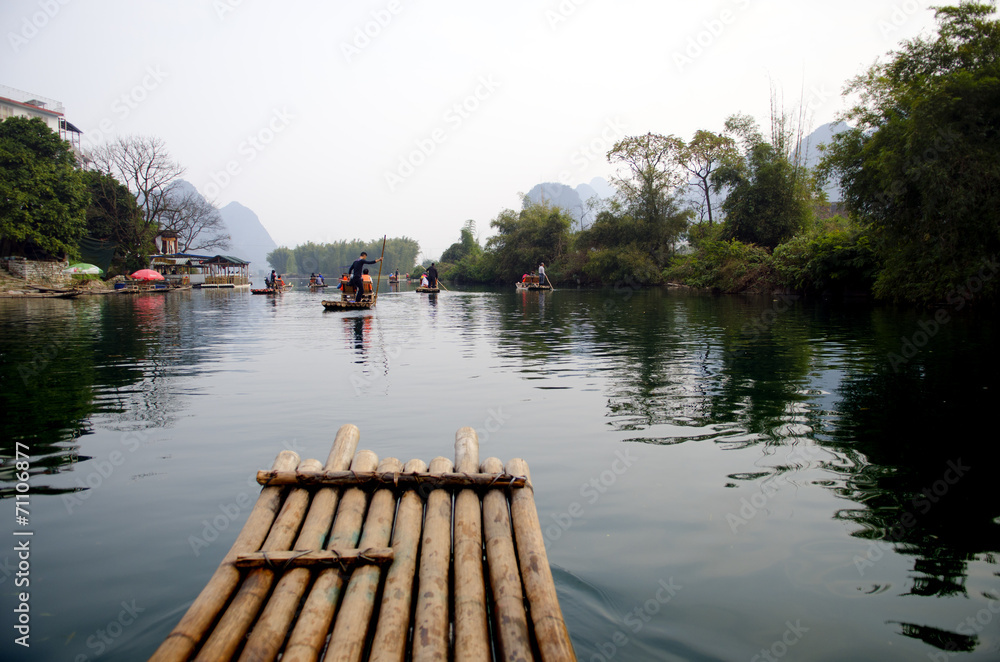 Naklejka premium Landscape in Yangshuo Guilin, China ..