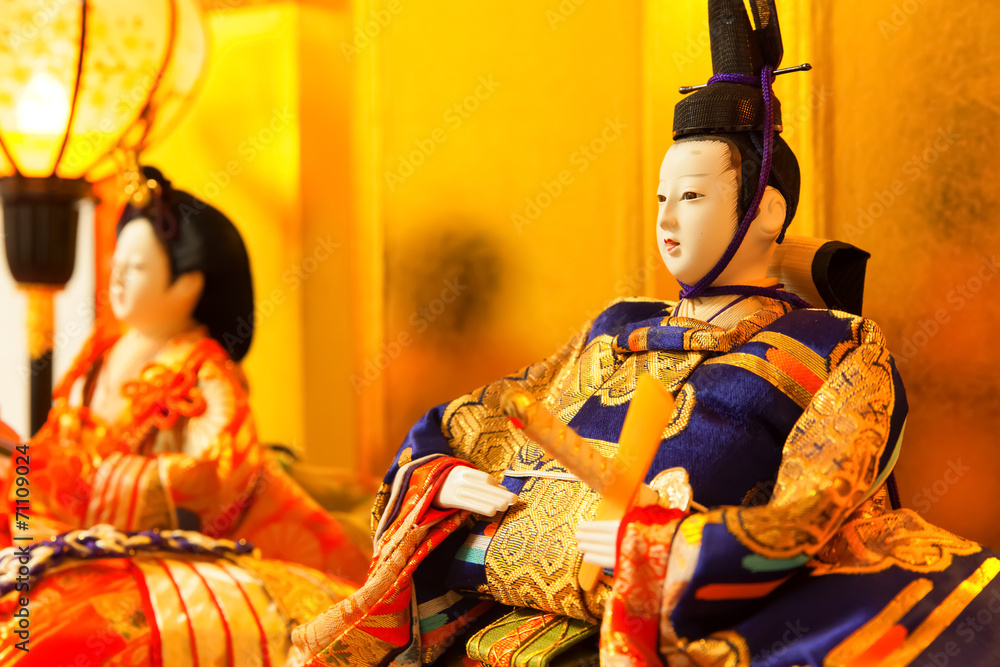 Hina Dolls at the Girls' Festival, peach festival, in Japan Hina Dolls at the Girls' Festival, peach festival, in Japan
