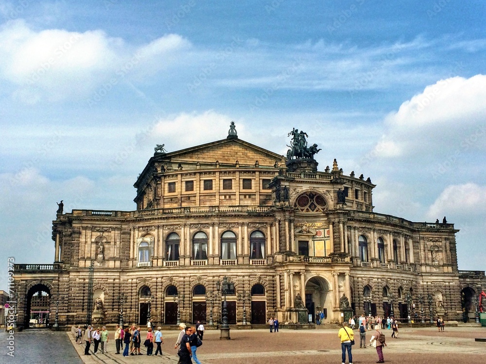 The Semper Opera in the old town of Dresden in Germany