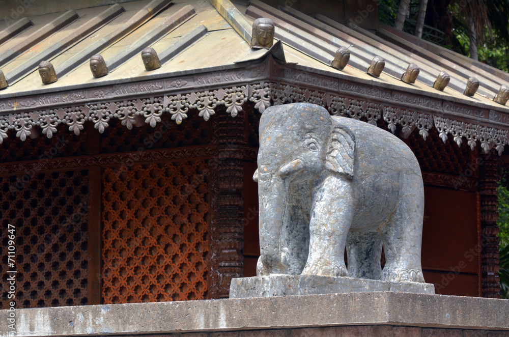 Asian elephant sculpture