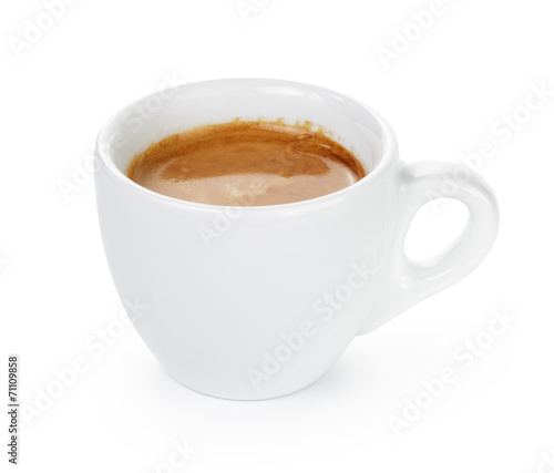 simple cup of double espresso in the cup