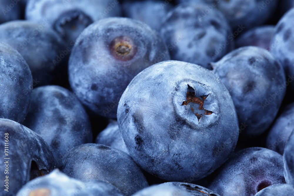 Obraz premium fresh ripe blueberries closeup
