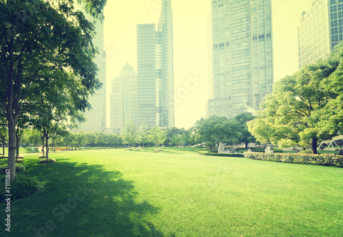 park in lujiazui financial centre, Shanghai, China