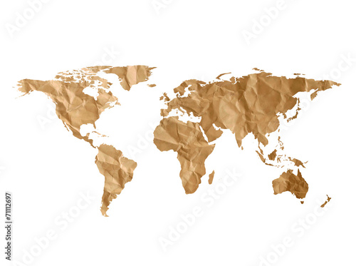 World map paper texture #71112697