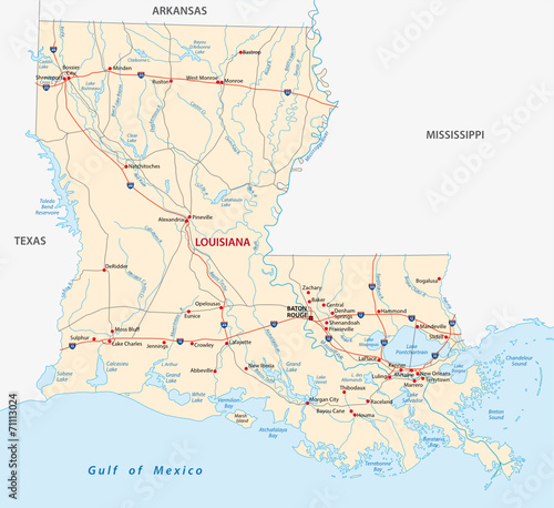 louisiana road map