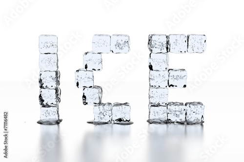 Ice Cube letters ICE - neutral white
