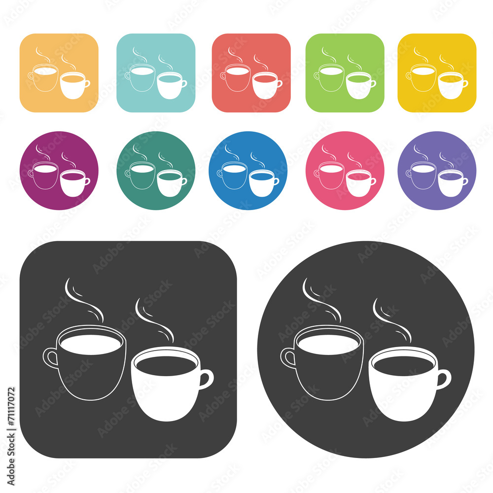 Cups Of Coffee Icon. Planning And Business Strategy Icons Set. R