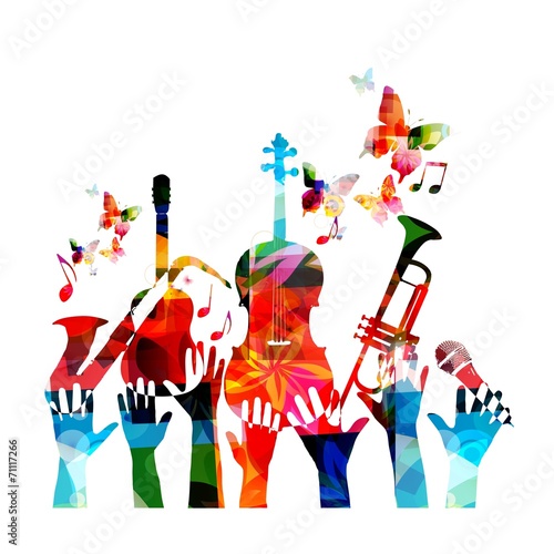 Abstract music background with concert theme