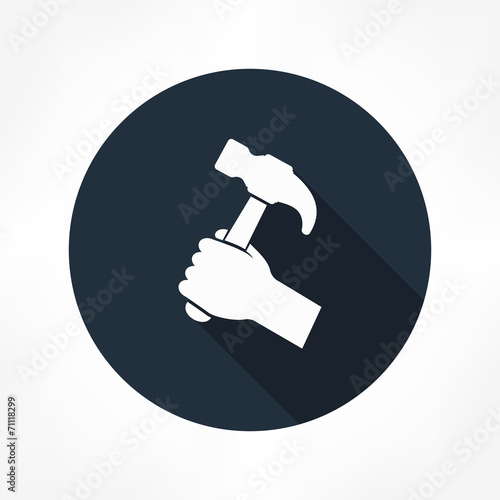 hammer in hand icon