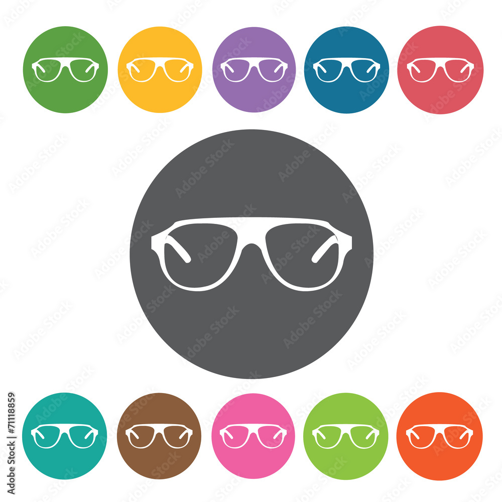 Aviator Sunglasses Icon. Sunglasses Icons Set. Round Colourful 1 Aviator Sunglasses Icon. Sunglasses Icons Set. Round Colourful 1