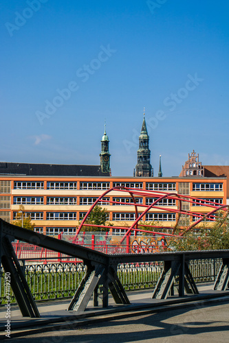 Paradiesbrücke Blick Dom Zwickau