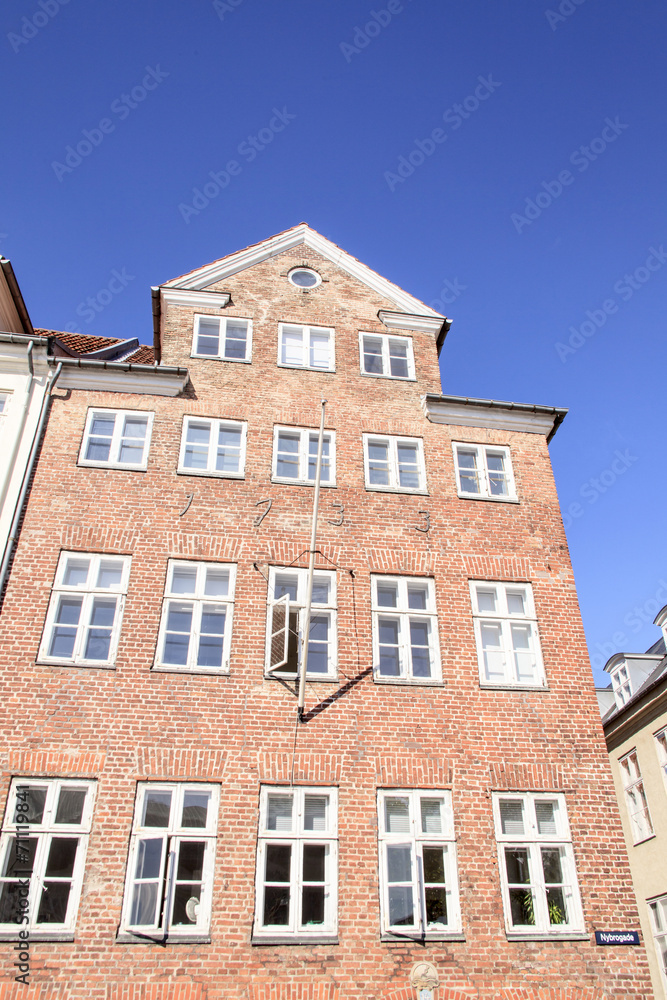 alte Hausfassade in Kopenhagen alte Hausfassade in Kopenhagen