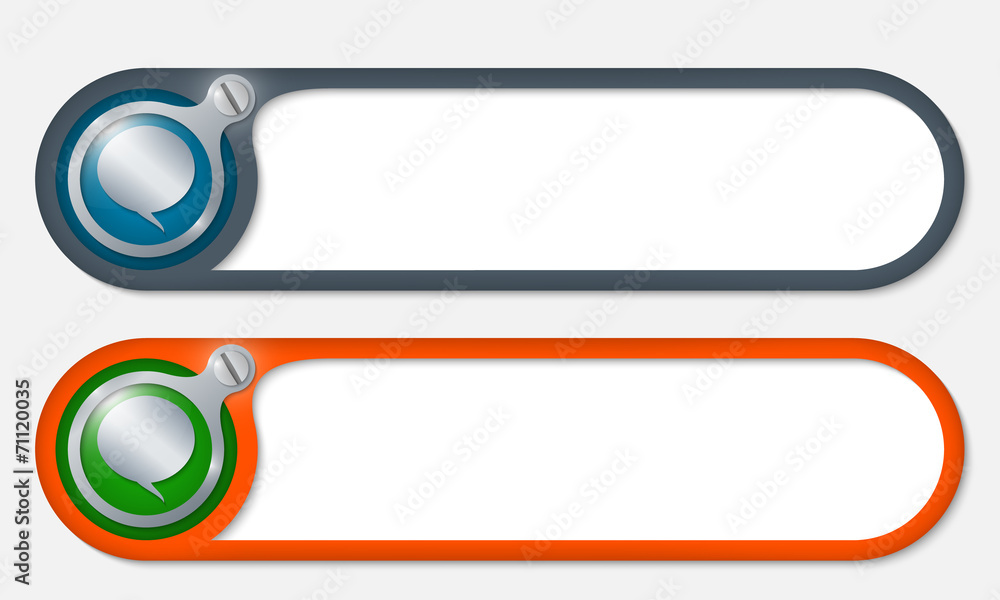 vector buttons with screw and speech bubble vector buttons with screw and speech bubble