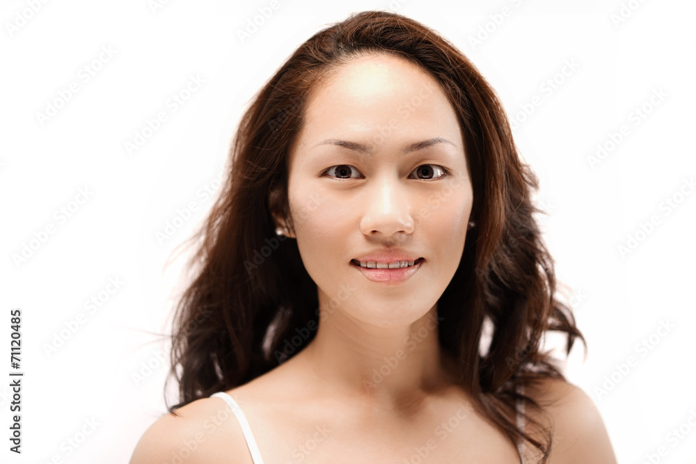 Asian chinese girl posing without make up isolated Asian chinese girl posing without make up isolated