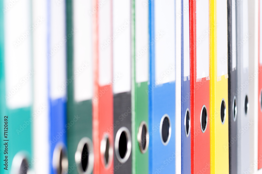 Folders on shelves Stock Photo | Adobe Stock