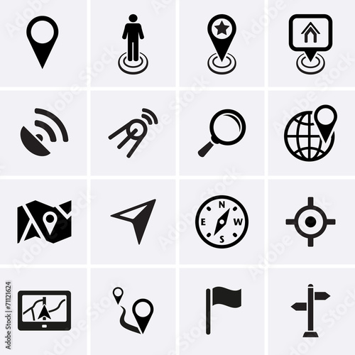 Location, Navigation and Map Icons