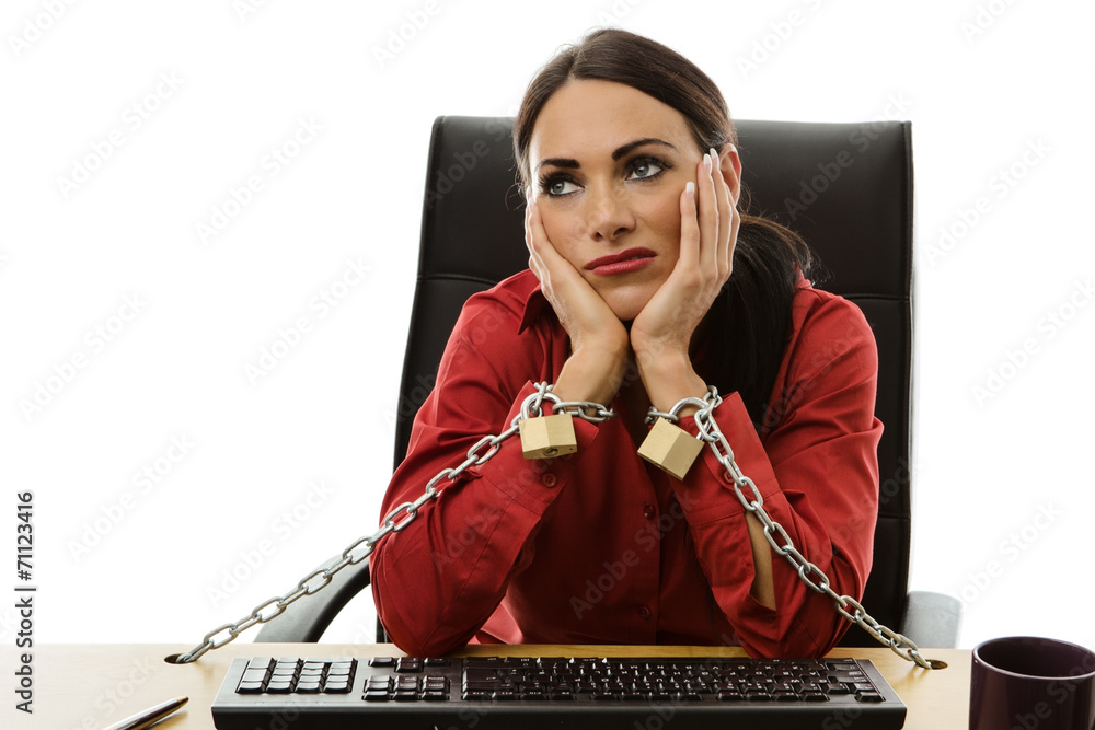 chained to work