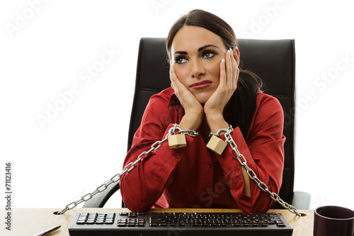 chained to work photo