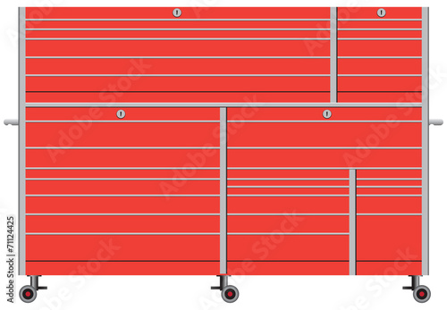 Stationary metal tool box